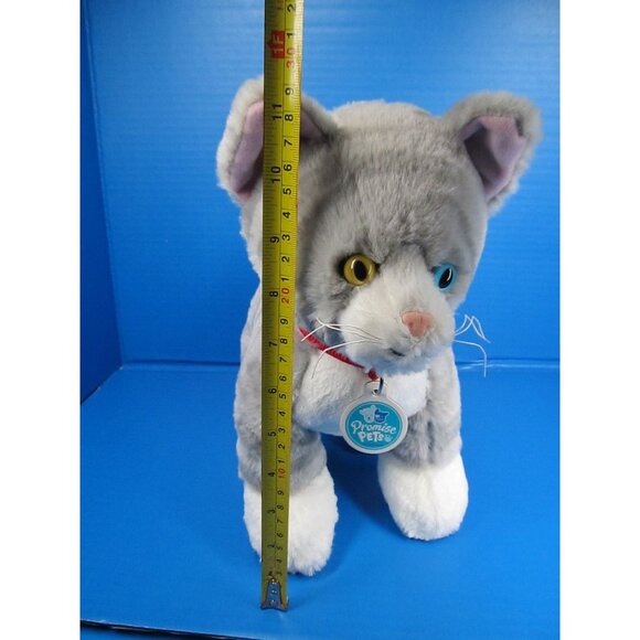Build-A-Bear Workshop Promise Pets Grey & White Cat Plush Heterochromia Eyes - Picture 9 of 9